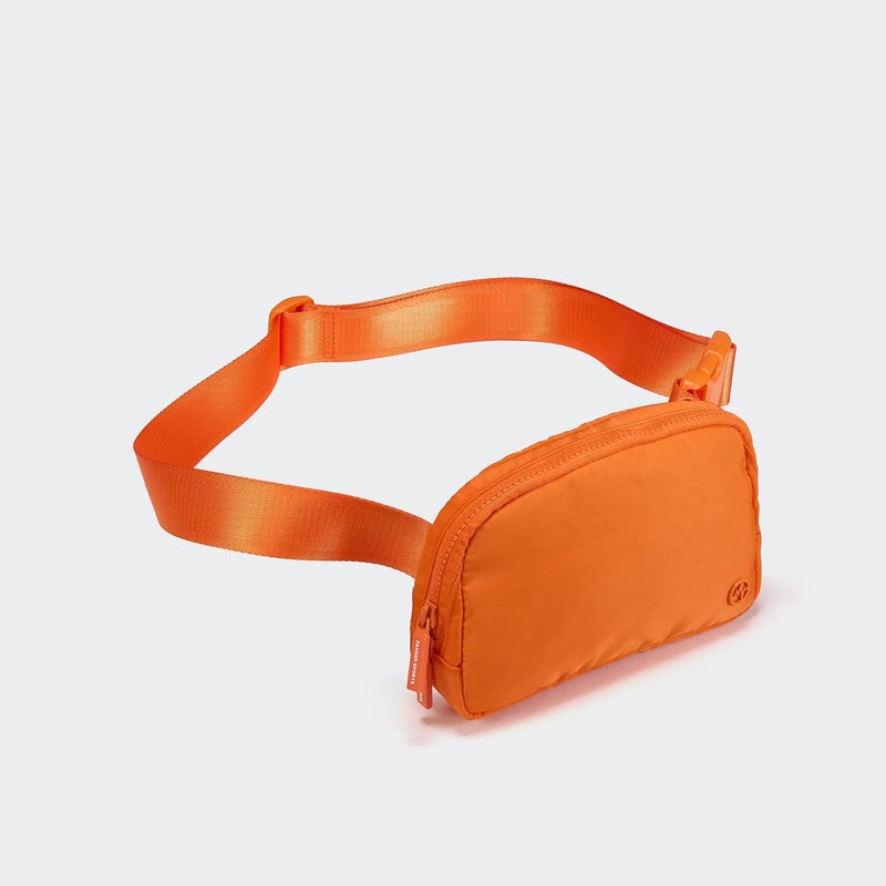 Pander Two Way Zipper Fanny Pack Nylon Everywhere Belt Bag for Women, Water Repellent Waist Packs, Crossbody Bags with Adjustable Strap (Dark Orange). - Image 3